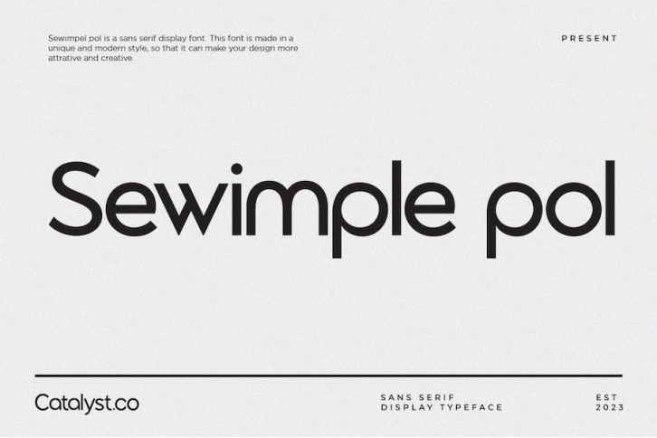 Sewimple Pol Sans Serif Display Font Font Download