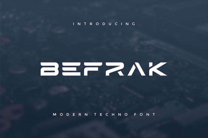 Befrak - Modern Techno Font Font Download