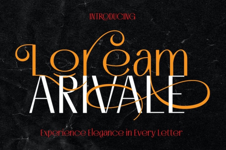 Loream Arivale Experience Elegance Font Download