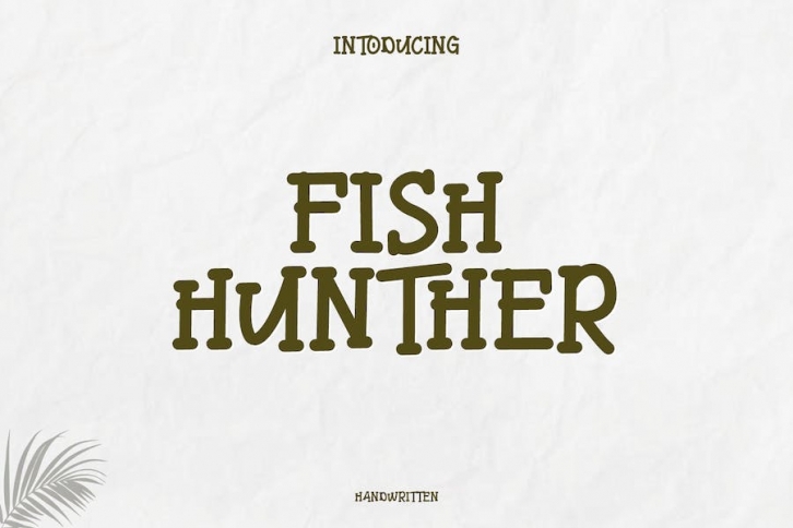 Fish Hunther Font Handwritten Font Download