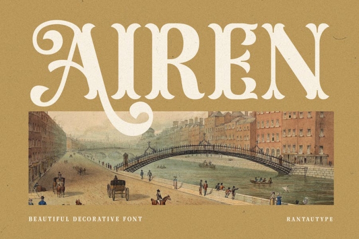 Airen Decorative Display font Font Download