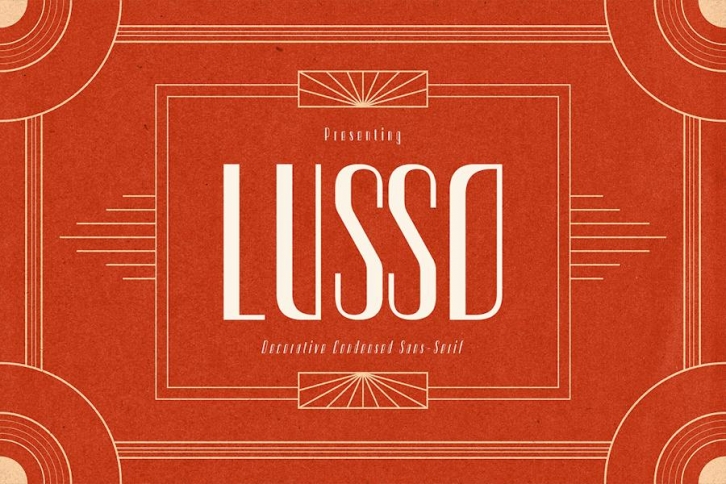 Lusso - Condensed Art Deco Sans Font Download