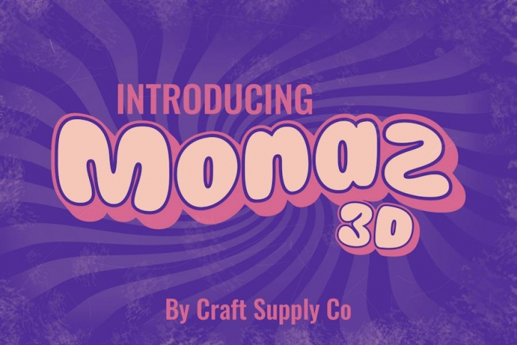 Monaz 3D Font Download