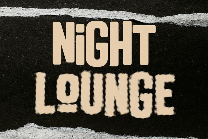 Night Lounge - Tall Sans Typeface Font Download