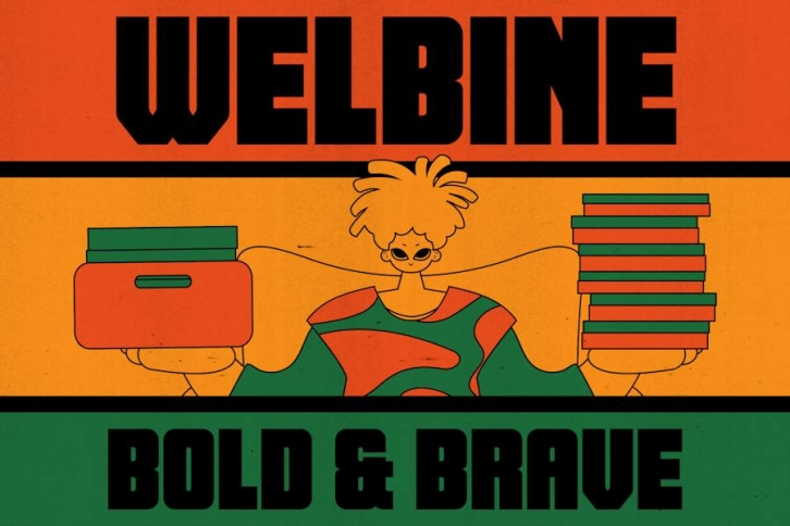 Welbine - Bold Boxy Fonts Font Download