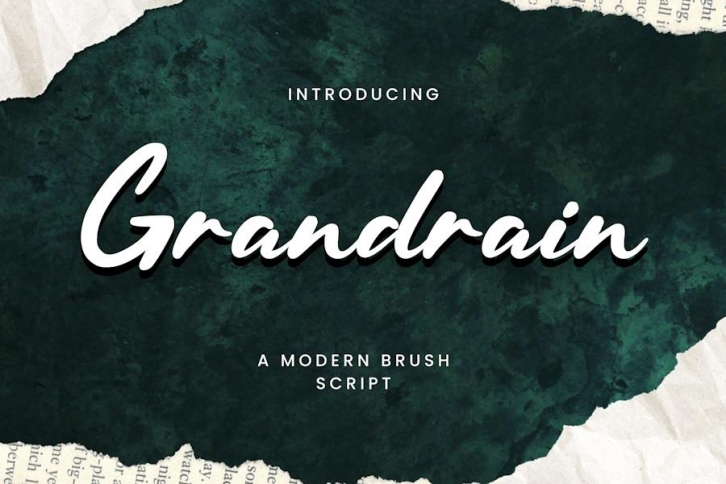 Grandrain - A Modern Brush Script Font Download