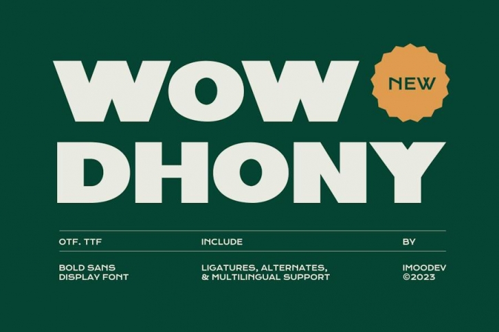 Wow Dhony - Bold Sans Font Download