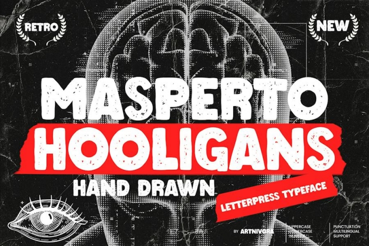 Maspertohooligans - Hand Drawn Font Font Download