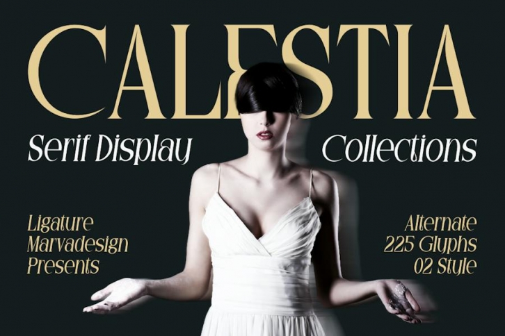 Calestia - A Display Condensed Serif Font Font Download