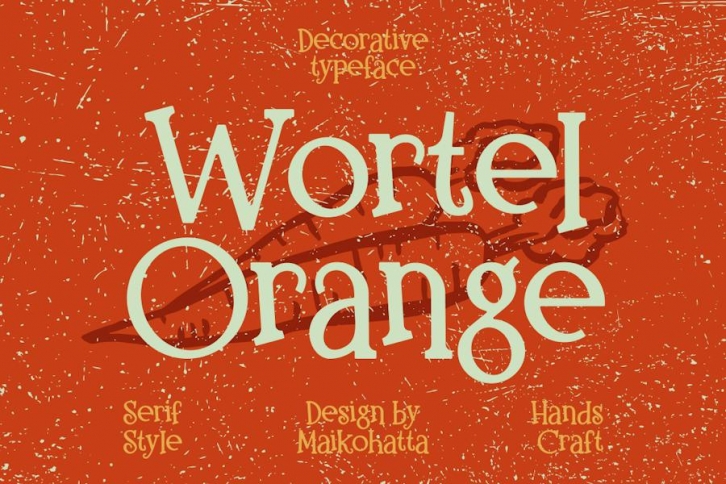 Wortel Orange - Decorative Serif Typeface Font Download