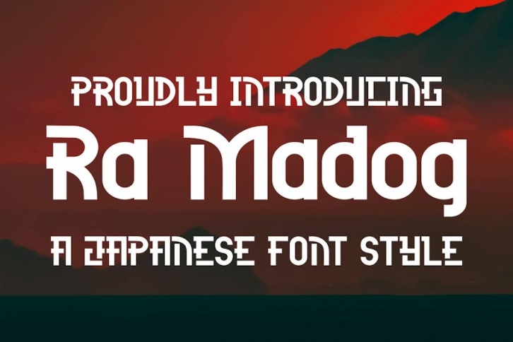 Ra Madog - A Japanese Style Font Font Download