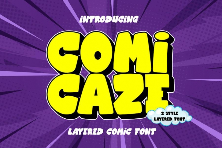 Comicaze - Layered Comic Font Font Download