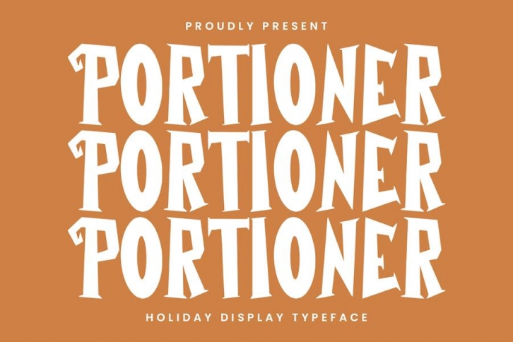 Portioner Holiday Display Typeface Font Download