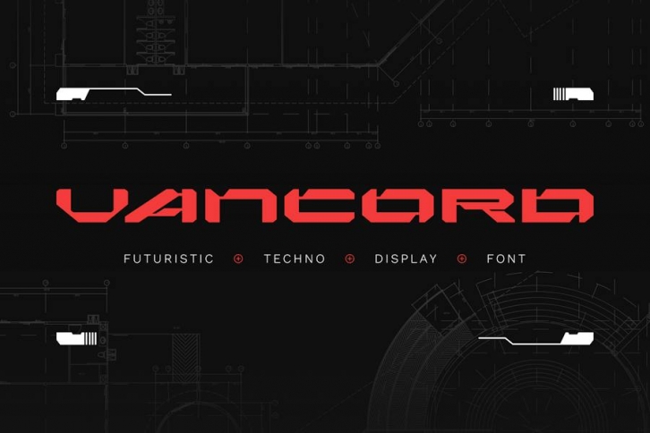 Vancord - Futuristic Display Font Font Download