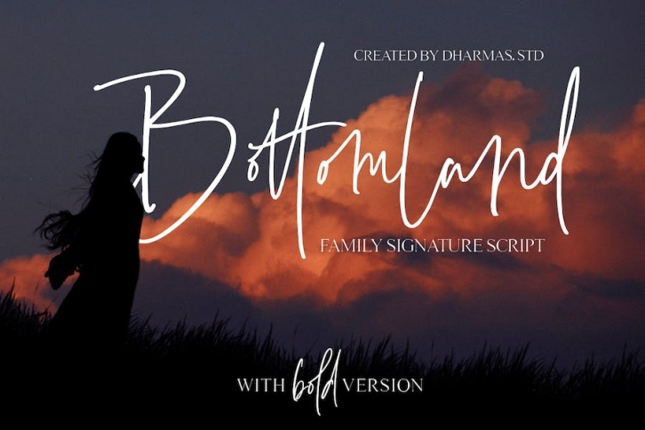 Bottomland - Modern Signature Script Font Download