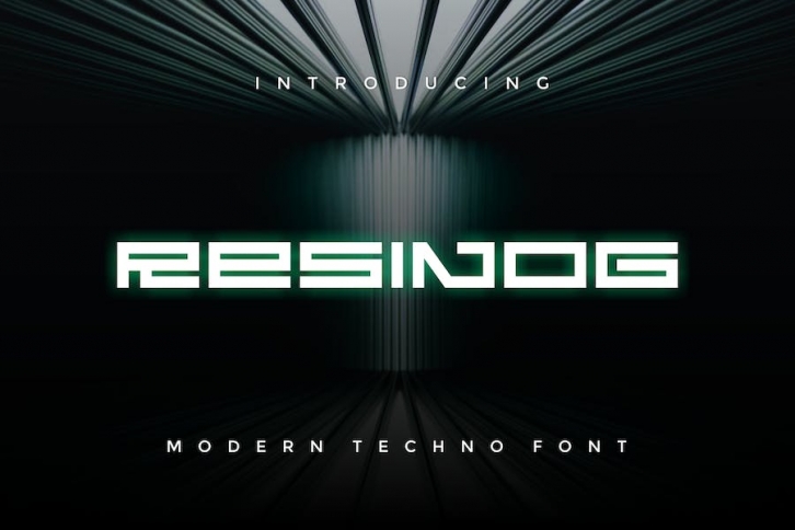 Resinog - Modern Techno Font Font Download