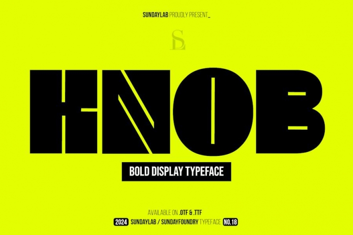 Knob Display Typleface Font Download