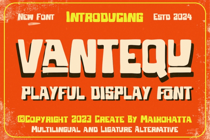 Vantequ - Playful Display Font Font Download