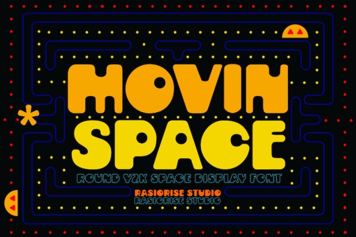 Movin Space - Modern Y2K Display Font Font Download