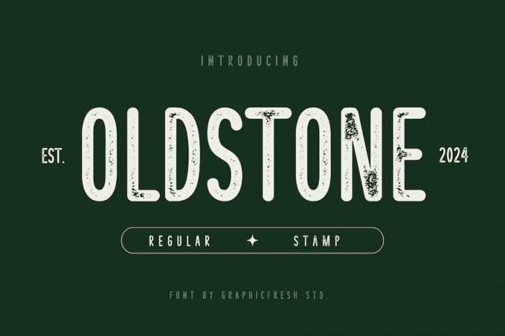 Oldstone - The Rounded Letterpress Font Font Download