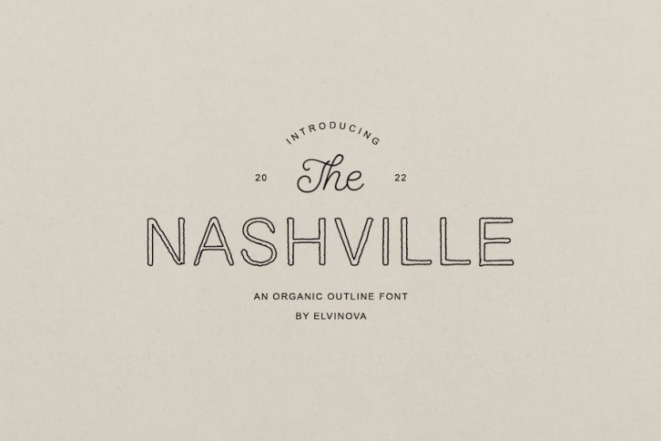 Nashville | Outline Font Font Download