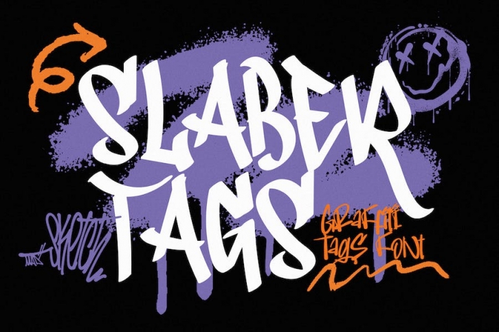 Slaber Tags - Graffiti Tags Font Font Download