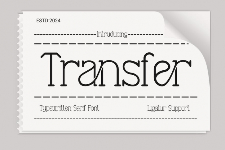 Tranfer - A Typewriter Font Font Download
