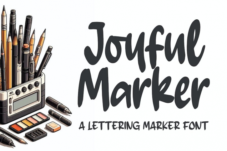 Joyful Marker a Playful Marker Font Font Download