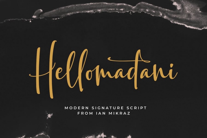 Hellomadani - Modern Signature Script Font Download