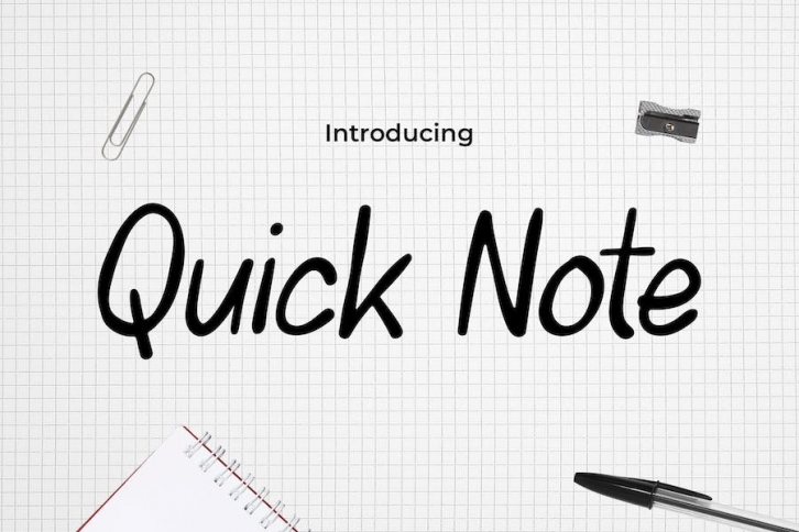 Quick Note - A Handwritten School Font Font Download