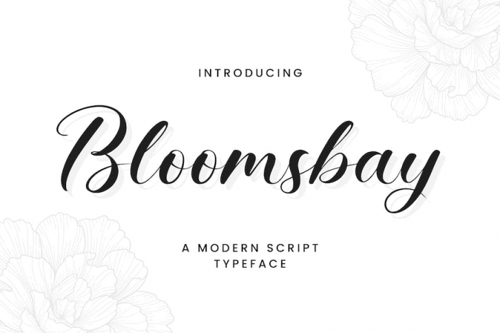 Bloomsbay - A Modern Script Typeface Font Download