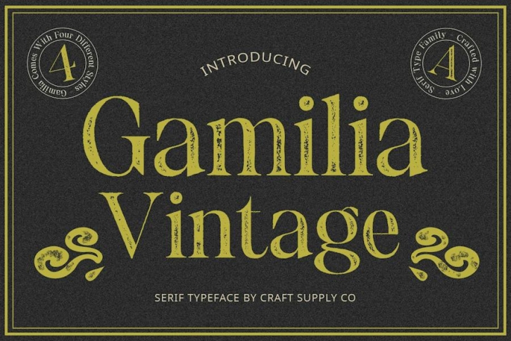 Gamilia Vintage Font Download