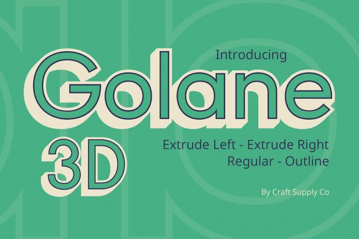 Golane 3D Font Download