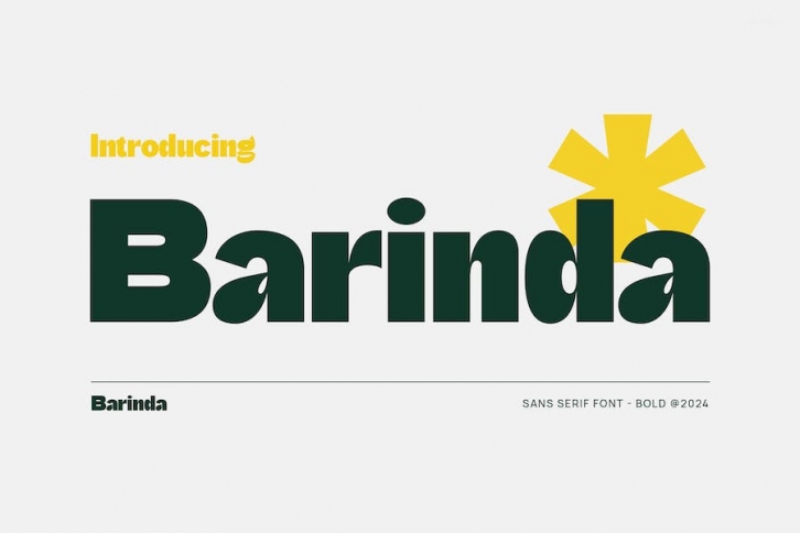 Barinda - Modern Display Sans Serif Font Download