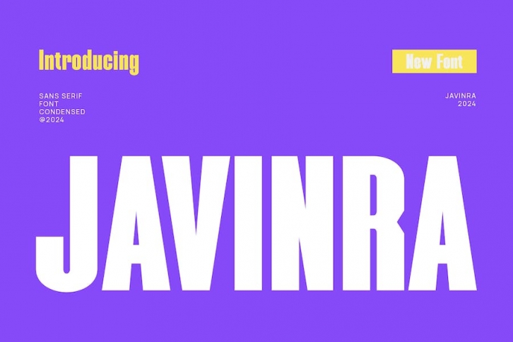 Javinra - Modern Condensed Sans Serif Font Download