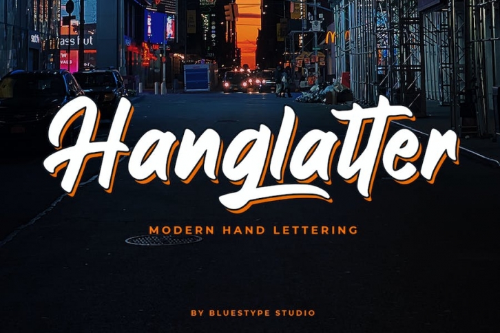 Hanglatter - Modern Lettering Font Font Download