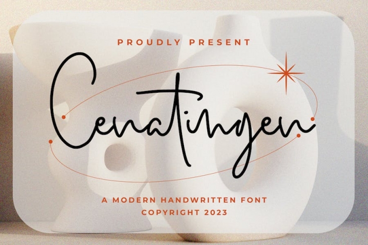 Cenatingen - Monoline Font Font Download