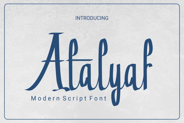 Atalyaf - Modern Script Font Font Download