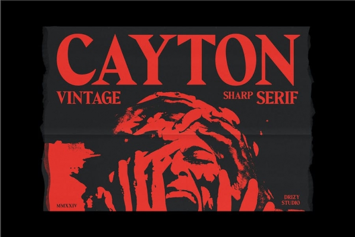 Cayton - Vintage Sharp Serif Font Font Download