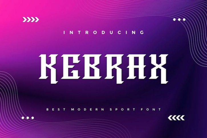 Kebrax - Modern Sport Font Font Download