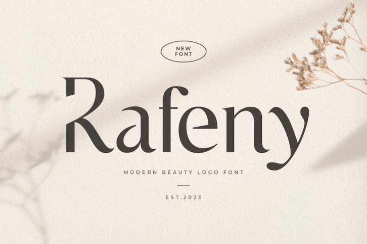 Rafeny - Modern Beauty Logo Font Font Download