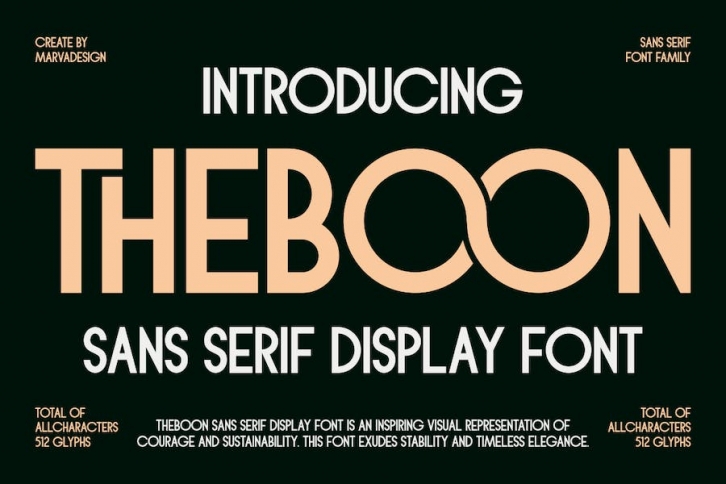 Theboon - Sans Serif Display Font Font Download