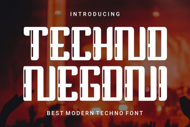 Techno Negoni - Layered Techno Font Font Download