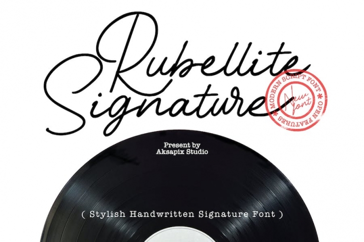 Rubellite - Stylish Handwritten Signature Font Font Download