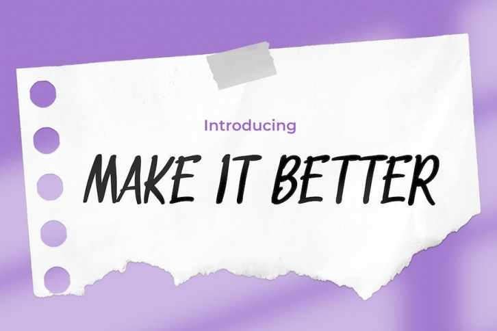 Make it Better - Elegance in Handwritten Font Font Download