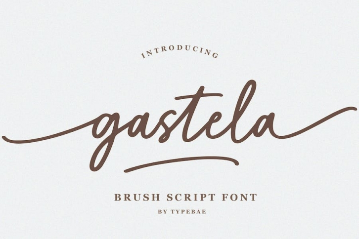 Gastela - Brush Script Font with Swash Font Download