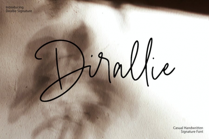 Dirallie - Casual Handwritten Font Download