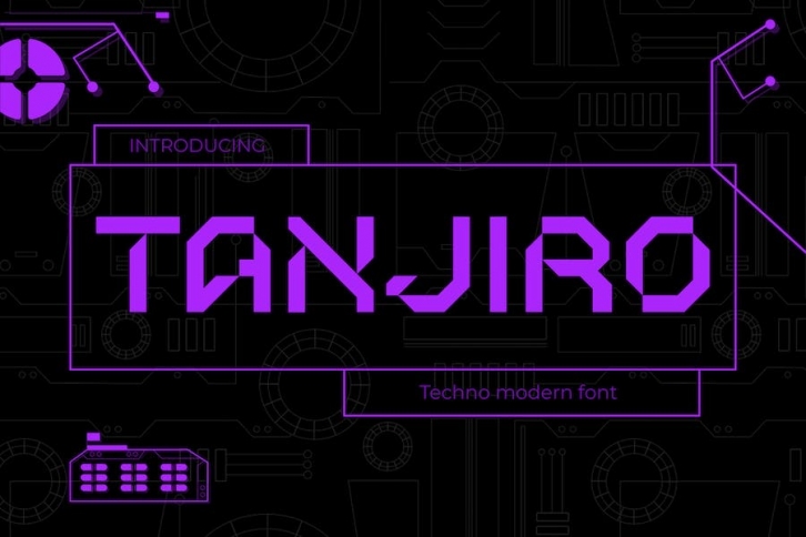 Tanjiro - The Modern Futuristic Font Font Download