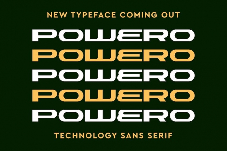 Powero Futuristic Typeface Font Download