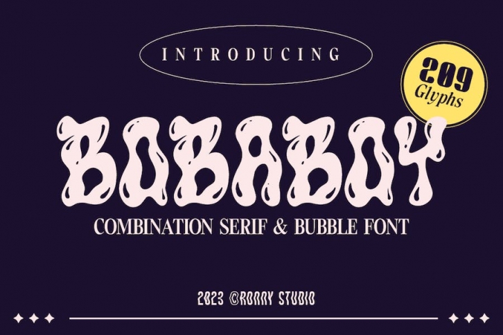 Bobaboy - Combination Serif & Bubble Font Font Download